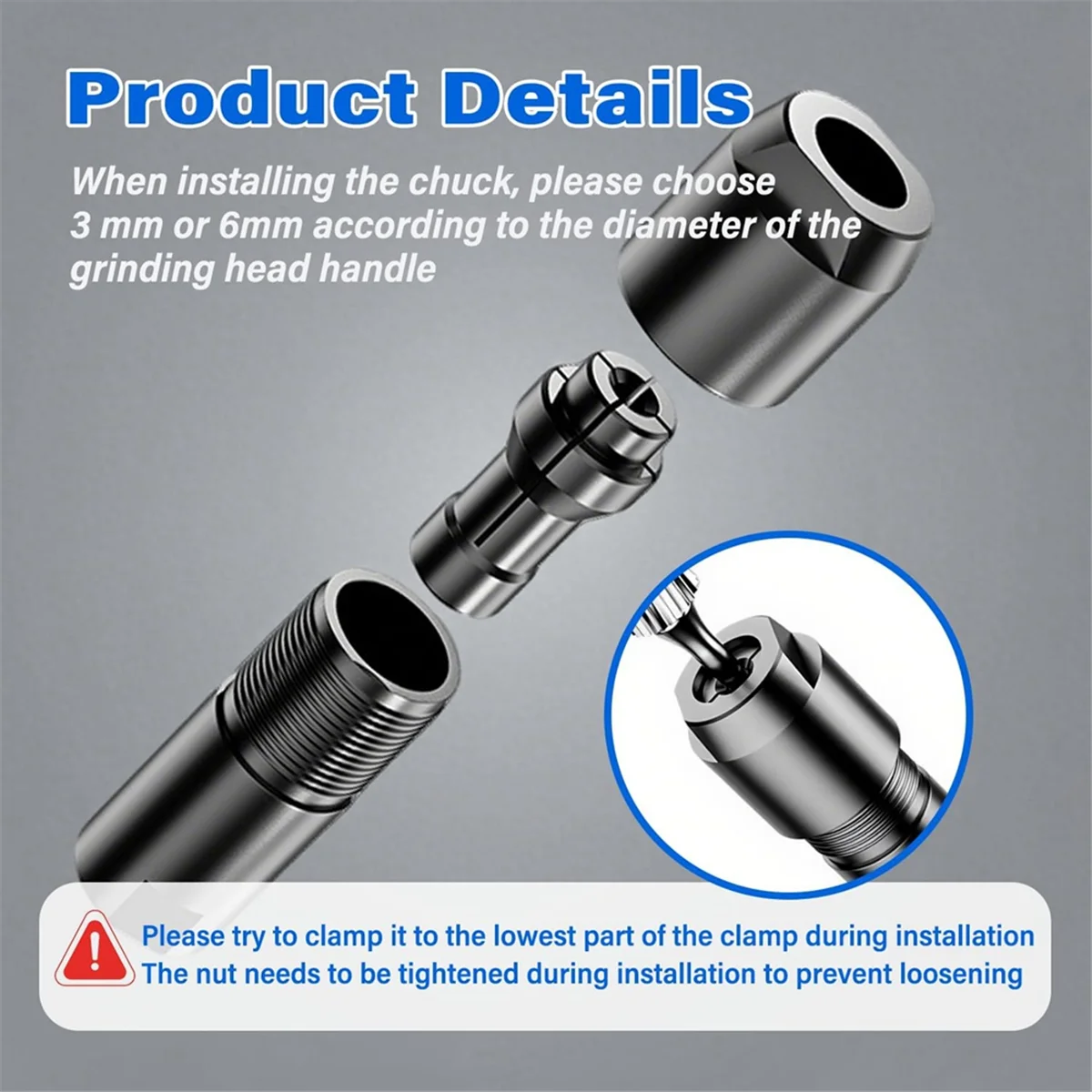 

AA25 Angle Grinder Conversion Kit: 2025 New 100-Type Adapter for 6mm+3mm Shank Tools (2 Pack)