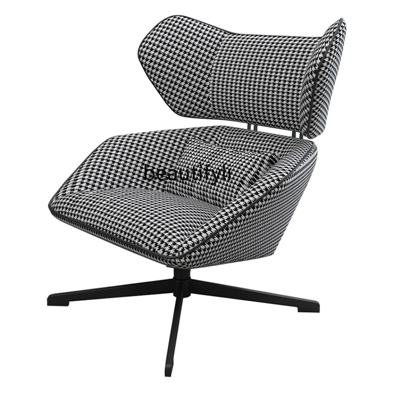 

CXH Couch Living Room Bedroom Balcony Houndstooth Single Rotating Chair Post-Modern Minimalist Leisure Chair