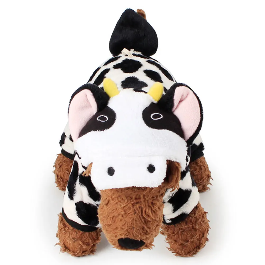 

Dog Reindeer Costume Decorative Clothes Apparel Pet Pajamas Coral Fleece Cartoon Winter
