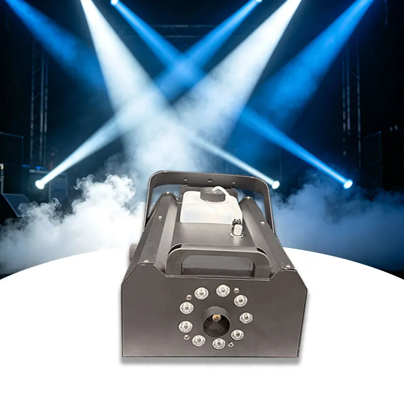 2000W LED Fog Machine Multicolor Iron Material with Remote Control Smoke Maker for Events AC110-220V 1-Year Warranty