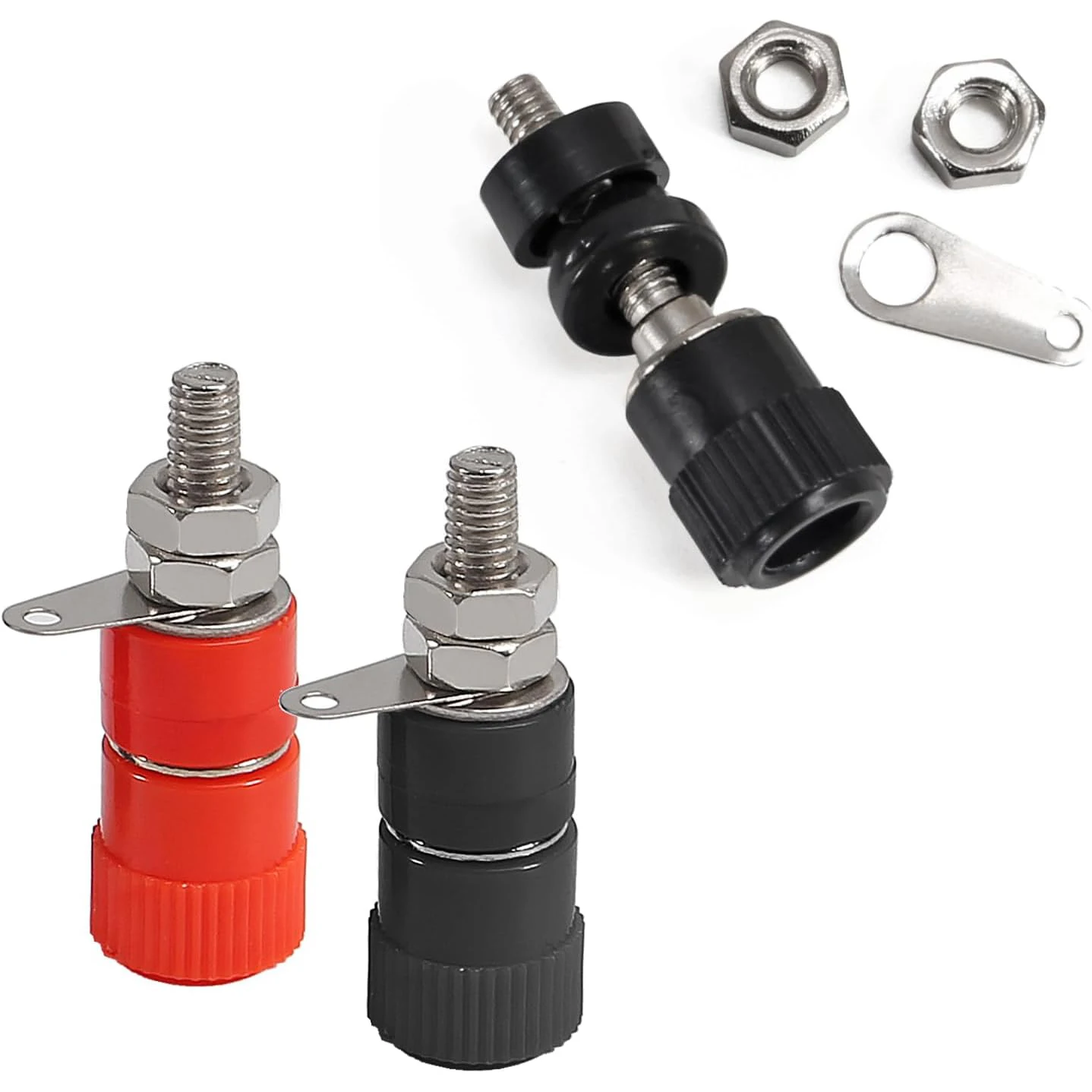 Binding Posts Terminals 4mm Banana Plug Socket Red and Black Gold Plated 4mm Female and Male Banana Plugs Banana Socket Terminal