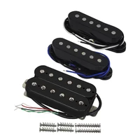 FLEOR 3 uds negro SSH Set Alnico 5 pastilla Humbucker y pastillas de bobina única piezas de guitarra eléctrica HSS