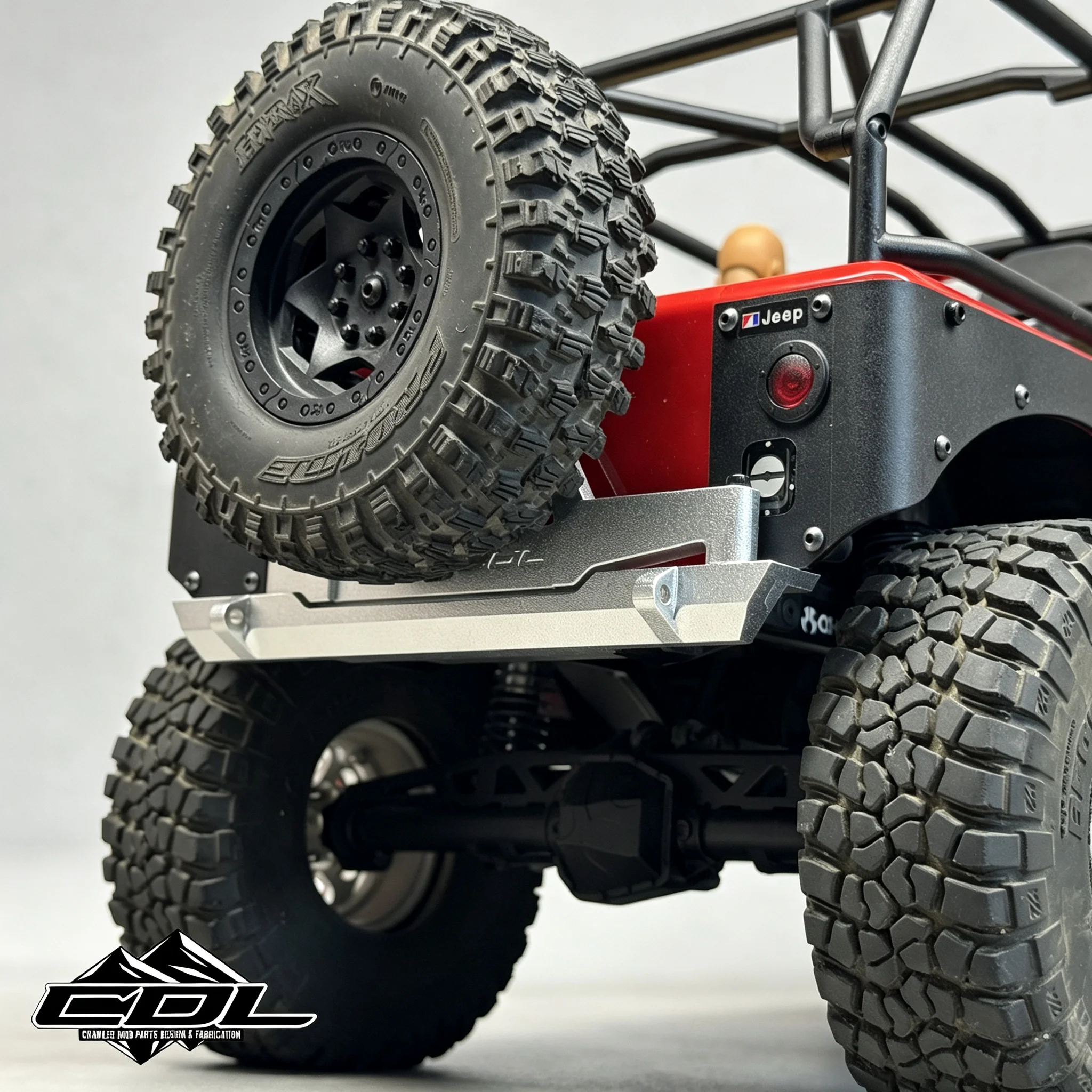 Fits Axial SCX10 III Jeep CJ-7 CNC 6061 Aluminum Rear Bumper & Spare Tire Carrier Bolt-on 1/10 RC Crawler view 4