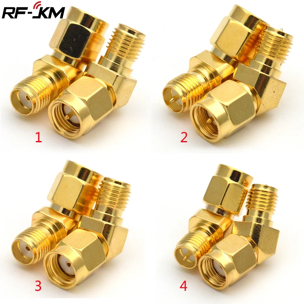 

10pcs RP SMA to SMA Male Female 45 Degree 135 Degree Bevel Connector for WIFI Race Goggle Antenna RF Fast Delivery Brass Copper