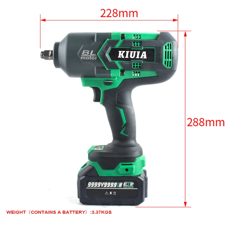 Durable 1300N.M Lithium Battery Power Tools Electric Impact Wrench Cordless For Construction