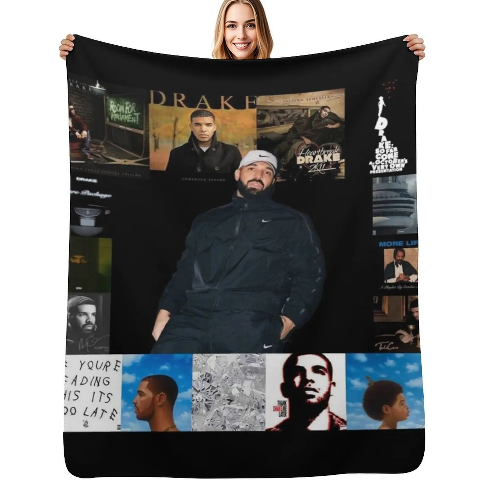 

Drake Albums Throw Blanket For Decorative Sofa Furry Furrys Decorative Sofas Blanket