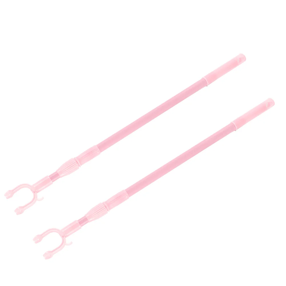 

2Pcs Adjustable Clothesline Pole Long Reach Garment Pole Retractable Design for High Hanging Clothes Practical