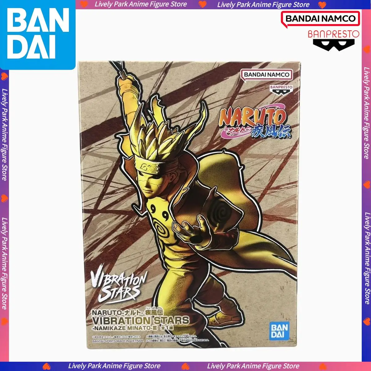 

BANDAI Original NARUTO VIBRATION STARS NAMIKAZE MINATO Anime Action Toy Figures Children Doll Statue Model Desktop Ornament Gift