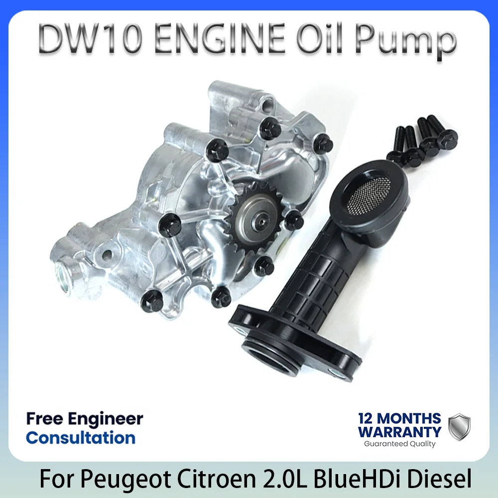 DW10 Engine Oil Pump OE 9807727980 For Peugeot Citroen 2.0L 2.0 L T L4 BlueHDi Diesel 2016-2024 C4 C5 DS4 3008 5008 Expert Boxer