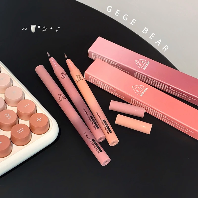 อายไลเนอร์ชนิดน้ํา Gege Bear, Ultra-Fine, Smooth Application, แห้งเร็ว, เม็ดสี, ติดทนนาน, กันน้ําและกันเหงื่อ