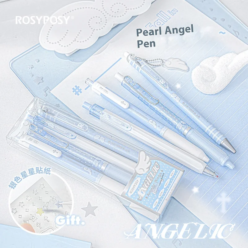 

Гелевая ручка Planwith Angelic Pearl Mute Press Канцелярские принадлежности 0,5 Черный наконечник ручки ST Мягкая ручка для ручки Быстросохнущие чернила для гладкого письма