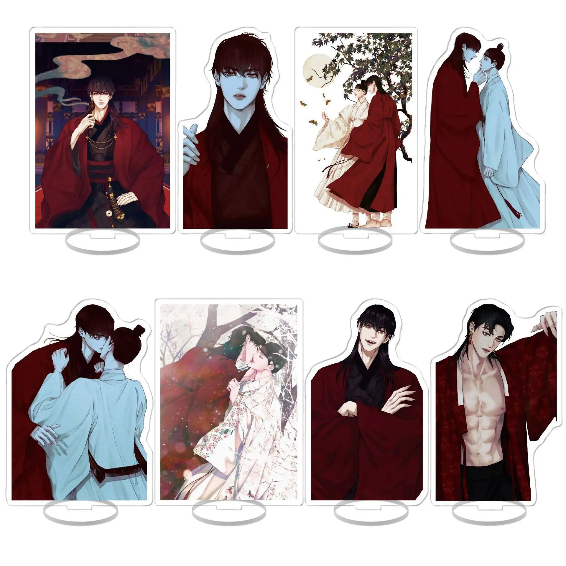 

Ghost Night Song Korean Manhwa Jae Shin Roksu New Peripheral High Definition Transparent Acrylic Stand Anime Ornament Keychain