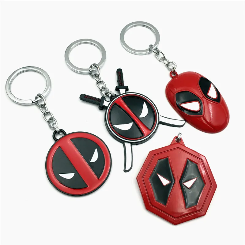 

Movie Peripheral Deadpool Key Chains Mask Double Knife Logo Keychain Alloy Pendant Fashion Jewelry Keychain Accessories