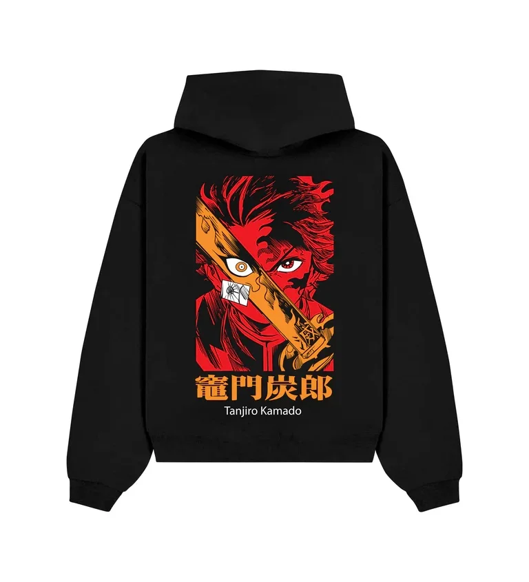 

Demon Slayer Japanese Anime Printed Pure Cotton Hoodie for Men and Women Oversized Popular Retro Y2K Autumn and Winter Hoodie