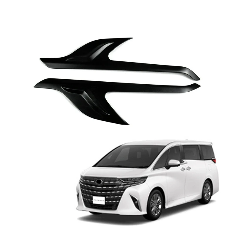 Car Front Headlight Eyebrow Head Light Eyelid Eyebrow Resin Trim For Toyota Alphard Vellfire 30 Series 2015-2023