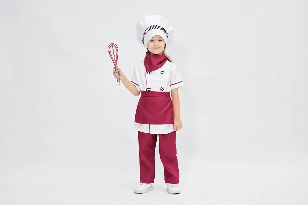 Children's Cosplay Dessert Baker Sets Men's And Women's Western Food Chef's Working Clothes