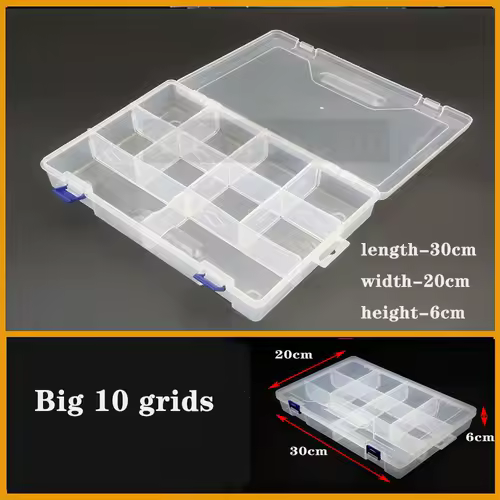 Transparent Plastic box Screw Compartment Box Jewelry Earring Display Case Container Clear Terminal Organizer Tool Storage boxes - Image 8