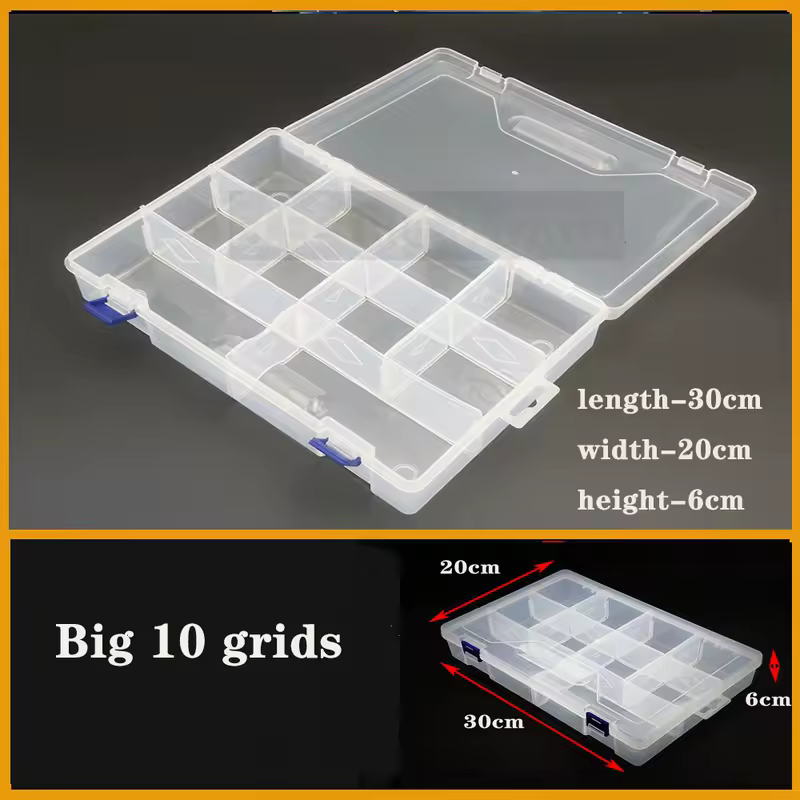 Transparent Plastic box Screw Compartment Box Jewelry Earring Display Case Container Clear Terminal Organizer Tool Storage boxes - Image 8