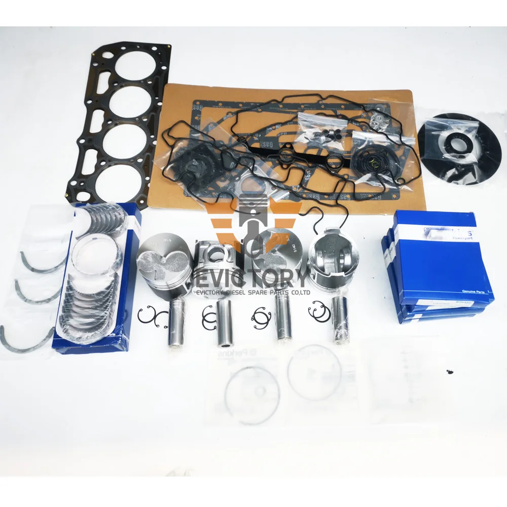 For Perkins 404C 404C-22T overhaul rebuild Kit piston ring liner gasket bearing