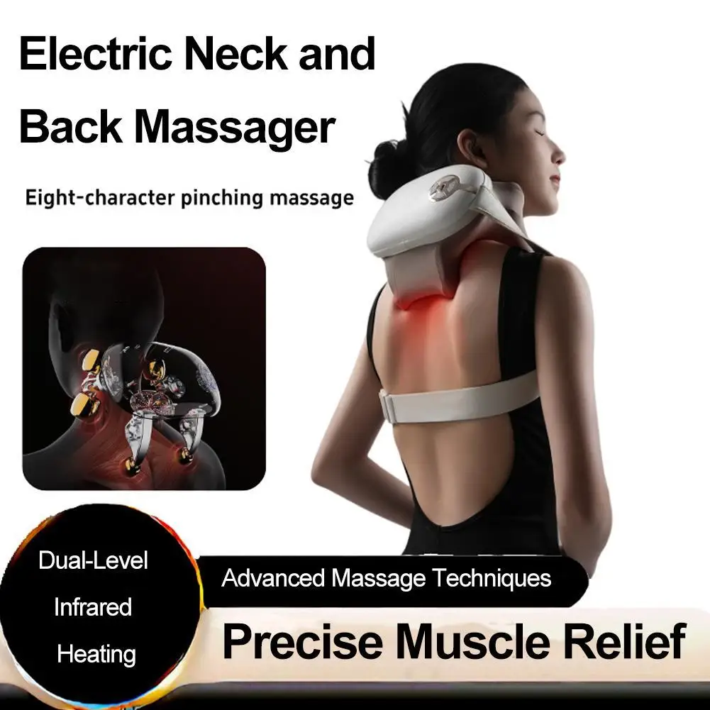 

Neck And Shoulder Body Relaxation Massager Wireless Shoulder And Back Kneading Massage Shawl Trapezius Neck Cervical Masajeador