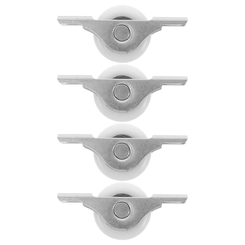 

4pcs Window Rollers Metal U-Shaped Groove Smooth Rolling For Doors Windows Cabinets Heavy Duty Replacement Pulley Sliding Wheel