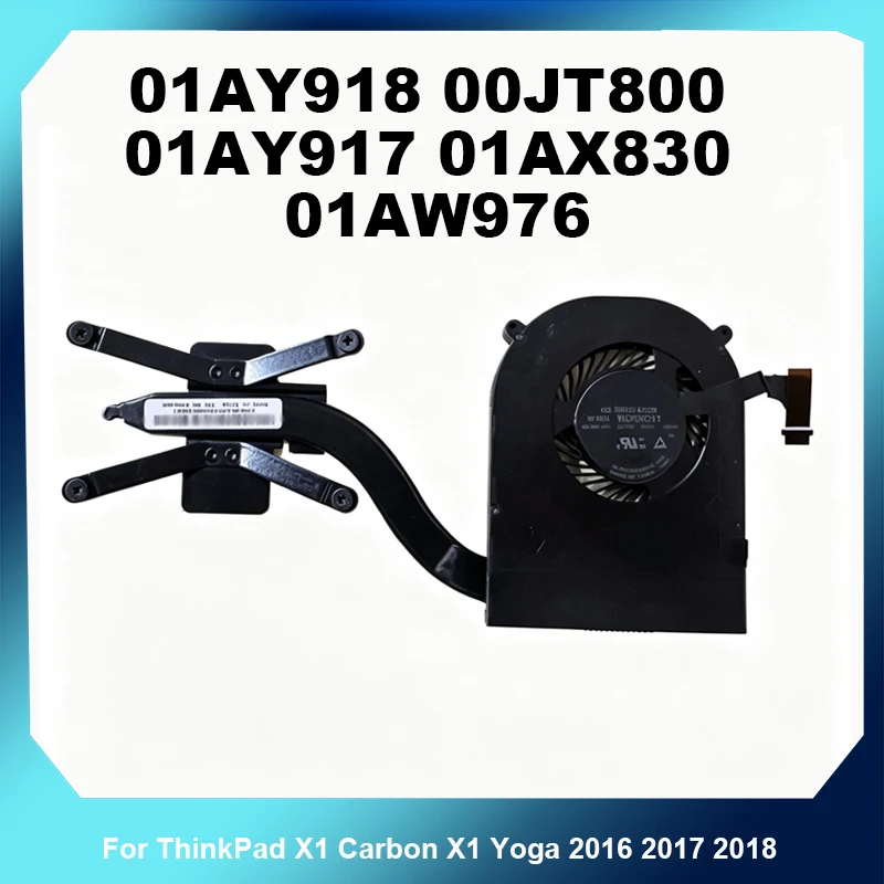 Heatsink Cooling Fan Cooler For ThinkPad X1 Carbon X1 Yoga 2016 2017 2018 Notebook 01AY918 00JT800 01AY917 01AX830 01AW976