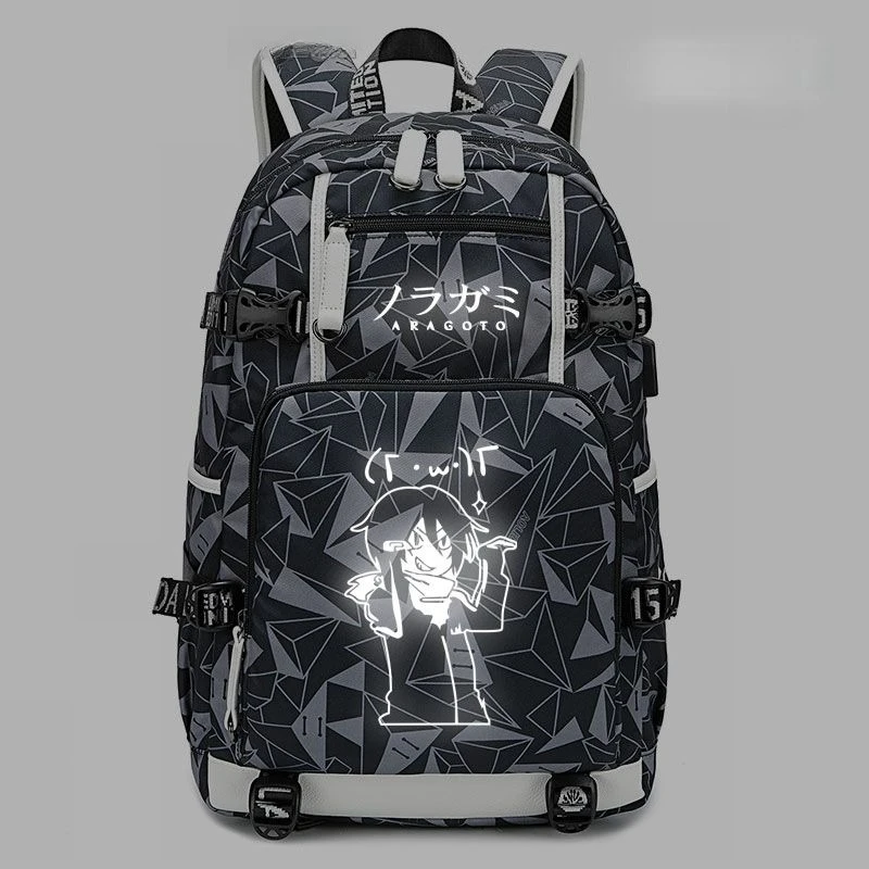 Neuer Noragami Yato Hiyori Iki Bishamon Rucksack, hochfarbiger Animations-Cartoon, sekundär bedruckt, große Kapazität, tragbarer Schulrucksack – Detail 2