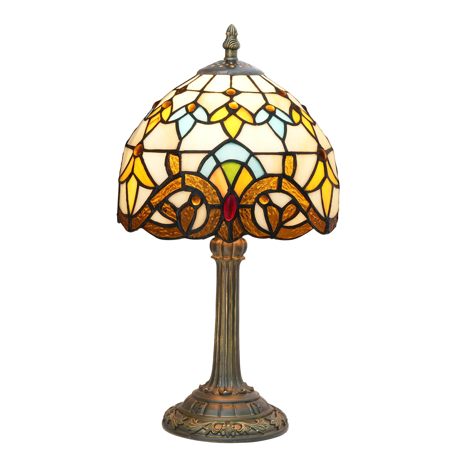 

Luxury Table Lamps Classic Baroco Style Handmade Art Tiffany Table Lamp For Bedroom Hotel Living Room