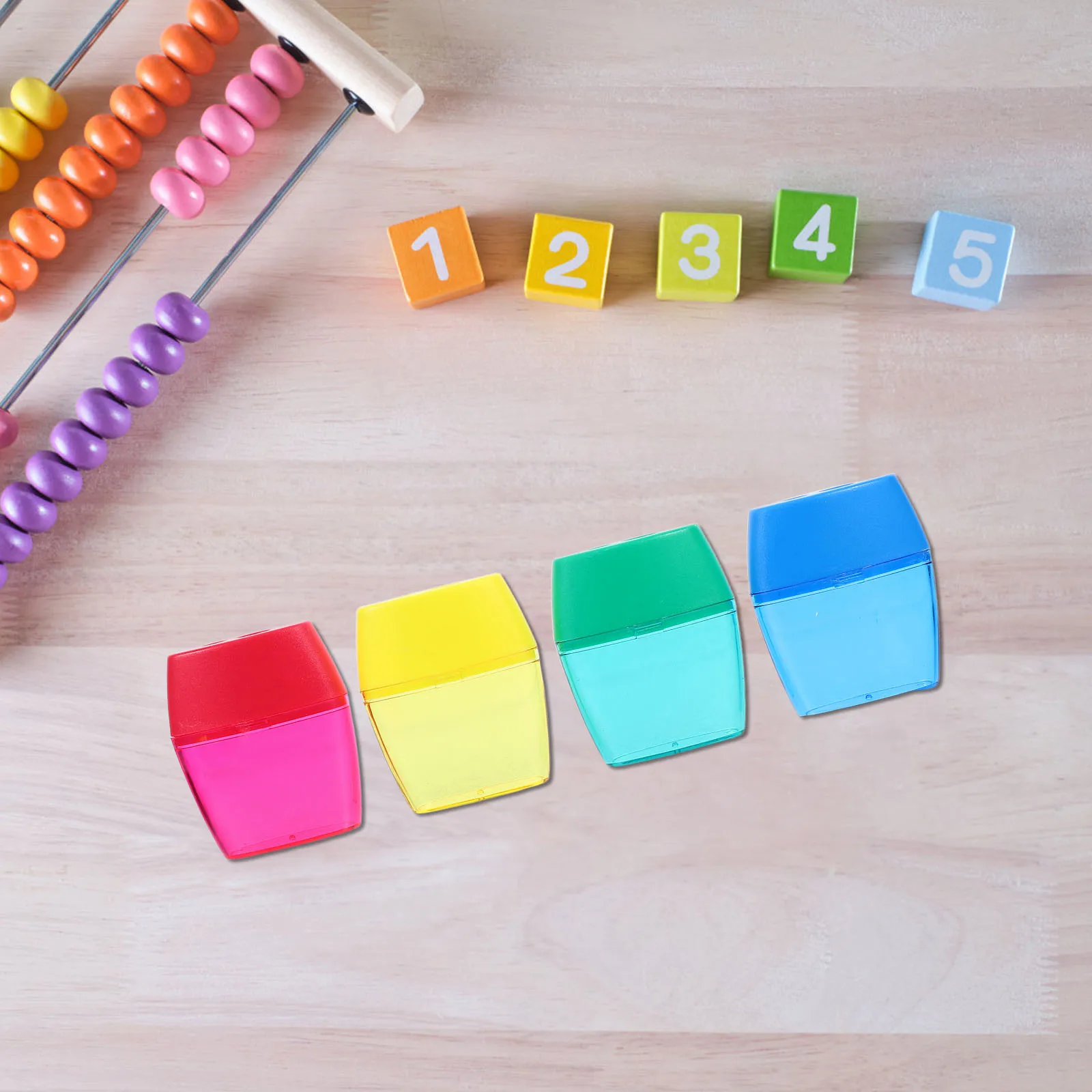 

12Pcs Double Hole Plastic Handheld Pencil Sharpener Manual Portable Sharpener for Classroom Office Drawing Pencil Sharpner