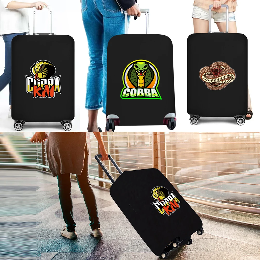 

Fashion Luggage Protective Cover Travel Suitcase Cover Elastic Dust Cases for 18 To 28 Inches Cobra Printed Travel Accessories