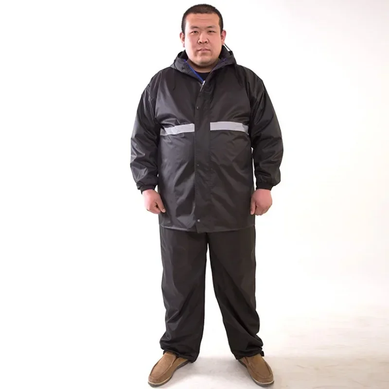 Impermeabili di grandi dimensioni Super Fat ragazzi impermeabile fianchi massimi vita più grande codice massimo Outdoor Big Guy Split Rain Coat Pants