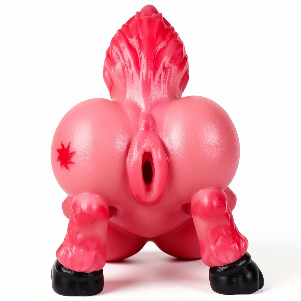 Furry Pony Male Masturbator Cup Centaur Succubus Big Breast Red Tail Black Hooves Exotic Tight Vagina Silicone Sex Toy for Men