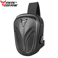 MOTOCENTRIC Waterproof Motorcycle Chest Bag,Carbon Fiber Cross-body Bag For Men Women,Usb Port EVA Hard Shell Hiking Messenger