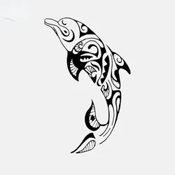 Car Stickers Sticker Tribal Dolphin Wildlife Pattern Products Sunscreen and Waterproof Caravan Accessories Cute, Decoration PVC