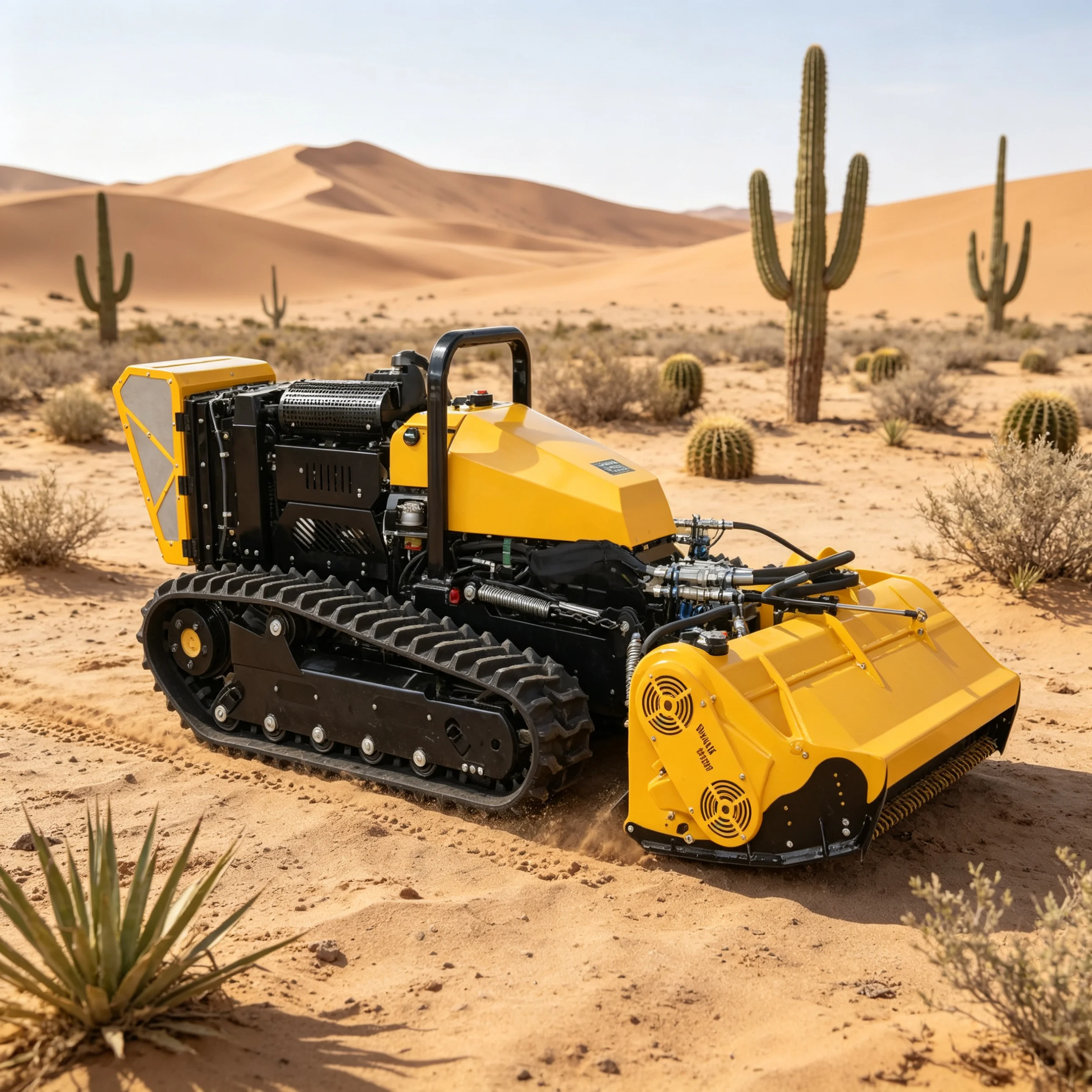 28.2kw Diesel Crawler Track Mulcher 1400mm RC Land Clearing Machine Heavy Duty All-Terrain Zero-Turn Vegetation Crusher Forestry
