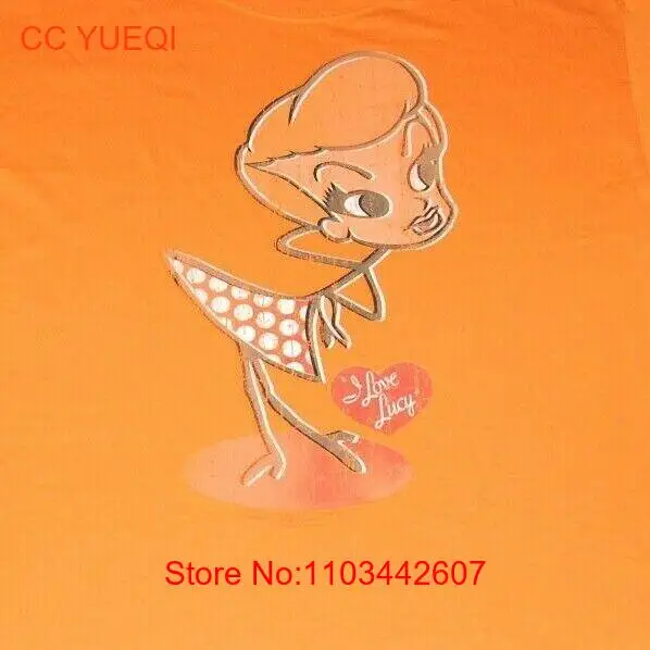 I LOVE LUCY CARTTON LUCY WITH POLKA DOT DRESS ОРАНЖЕВНАЯ БОЛЬШАЯ ФУТБОЛКА H553