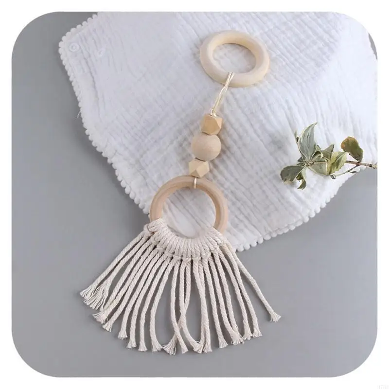 97BE 3 sztuk/zestaw Nordic Baby Gym ramka wisiorki dekoracja pokoju dziecięcego prezenty drewniany wieszak na ubrania wiszące do