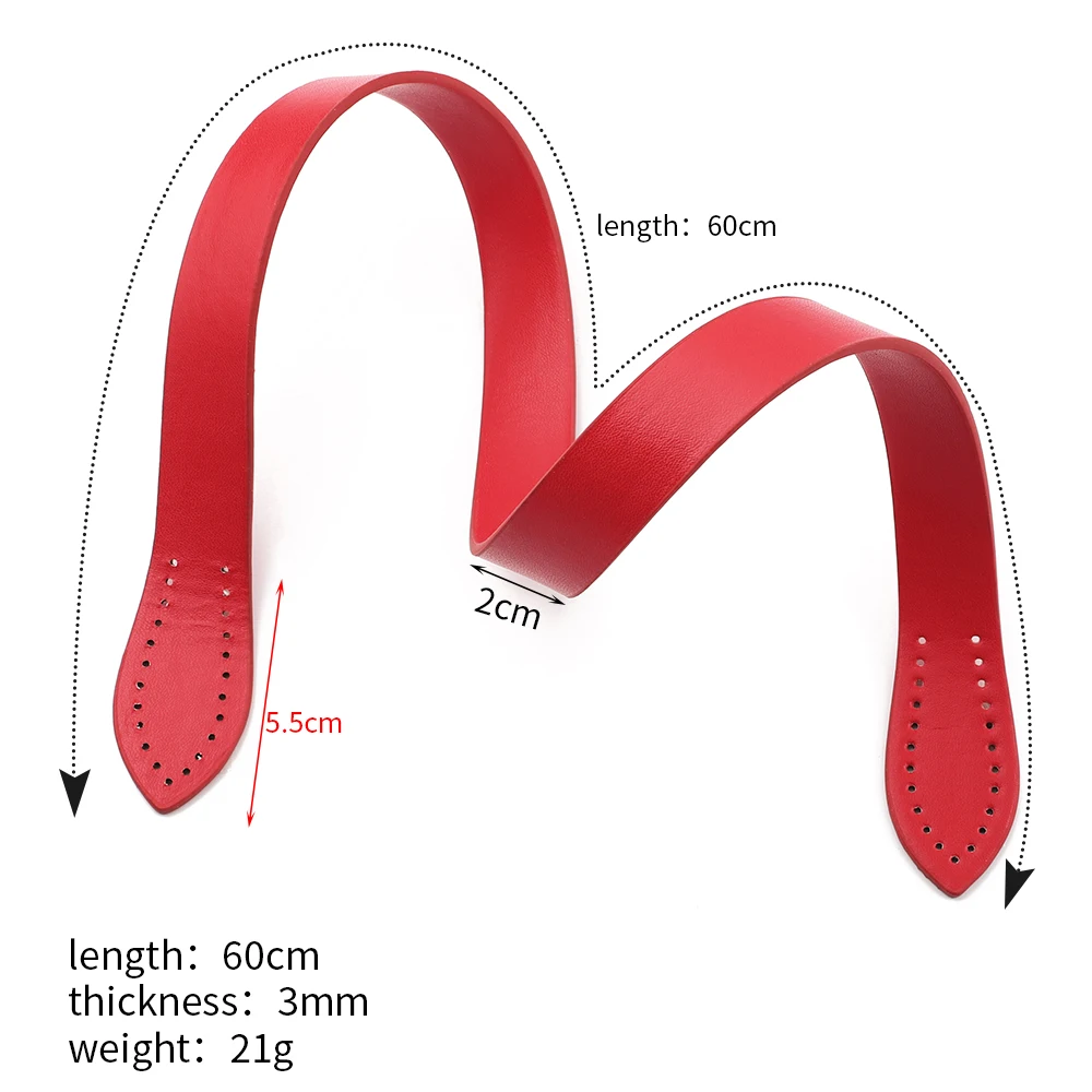 2*60Cm Sabuk Tas Kulit PU Tali Tas Bahu Dapat Dilepas Tali Sabuk Tas Tangan Pengganti DIY Wanita Aksesori Tas Buatan Tangan