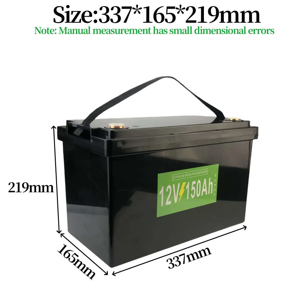 12V 150Ah LiFePO4 Battery  Power For RV Campers Golf Cart Off-Road Off-grid Solar Wind