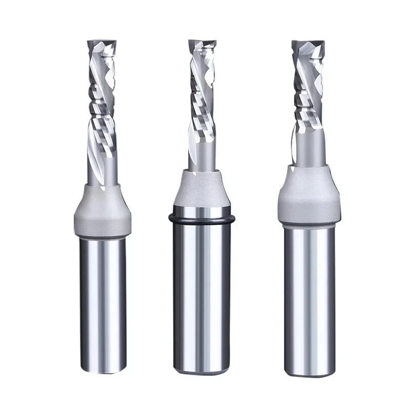 Tideway Carbide Compression Bit Woodworking TCT Straight Router Bit Cutter Up Down Cutting Slotting Spiral Milling Cutter