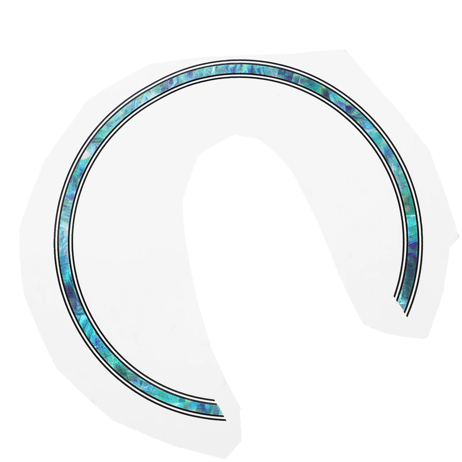 Guitar Sound Hole Decals Strap Acoustic Bass Wall-mounted Tool Inflatable with 3D Printing Water Sticker Child Bohemian