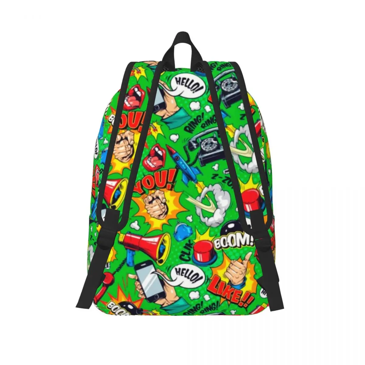 Vintage Superheroes Comic Book Collection for Men Women Student School Bookbag Canvas Daypack Middle High College Gift