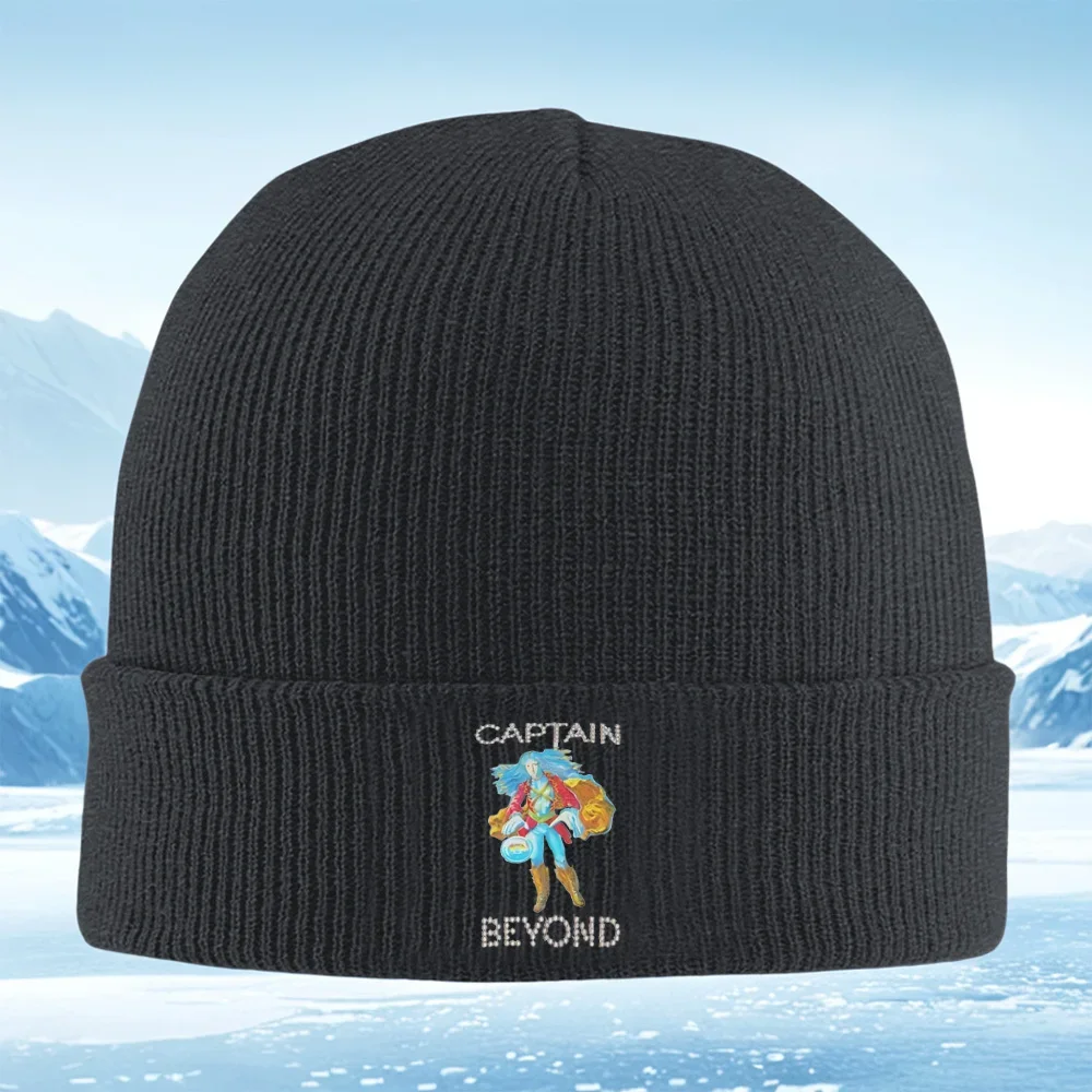 2026 Captain Beyond hero vibrant figure holding object Men Women Unisex Knitted Hat Beanie Pullover Cap Winter Thermal Warm Chri