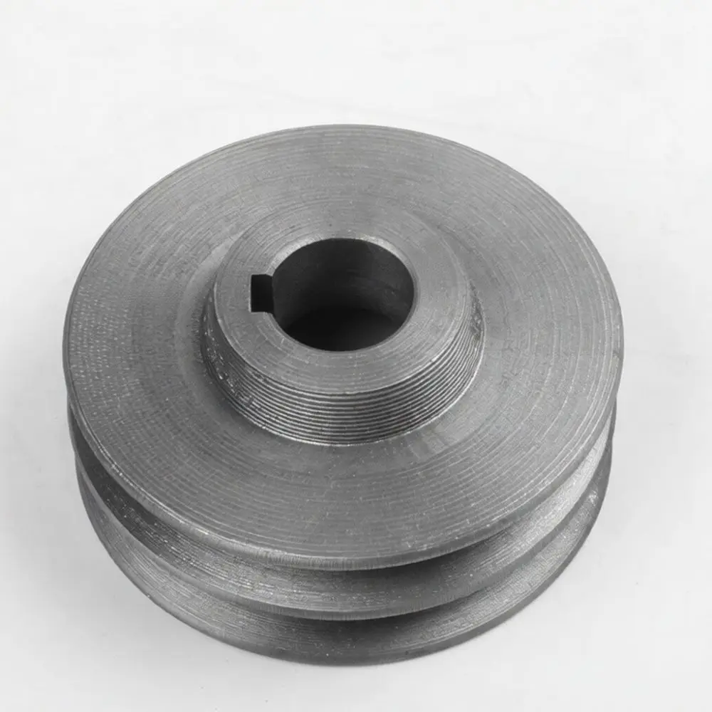 Double Groove V Belt Pulley Cast Iron Automotive Engine Transmission Wheel Mechanical Motor Gear Replacement Drive System