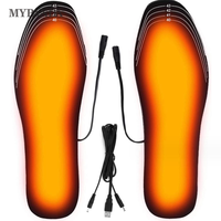 USB Rechargeable Heated Insoles DIY Electric Heated Shoes Pad for Outdoor Skiing Winter Foot Warmers