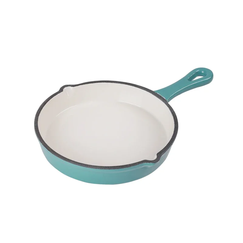 13.5cm Household Mini Egg Frying Pan Fried Steak Non-stick Pans Light Smoke Less Oil Enamelled Cast Iron Breakfast Pan