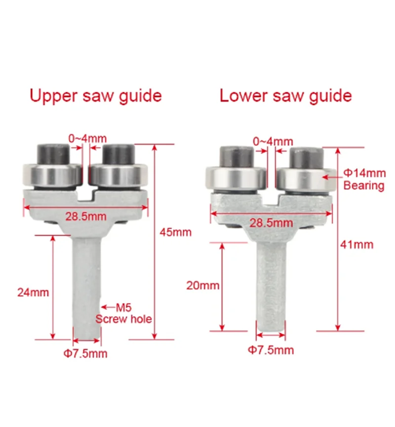 Bandsaw Blade Guides Wood Band Saw Ball Bearing Blade Guide For 9\