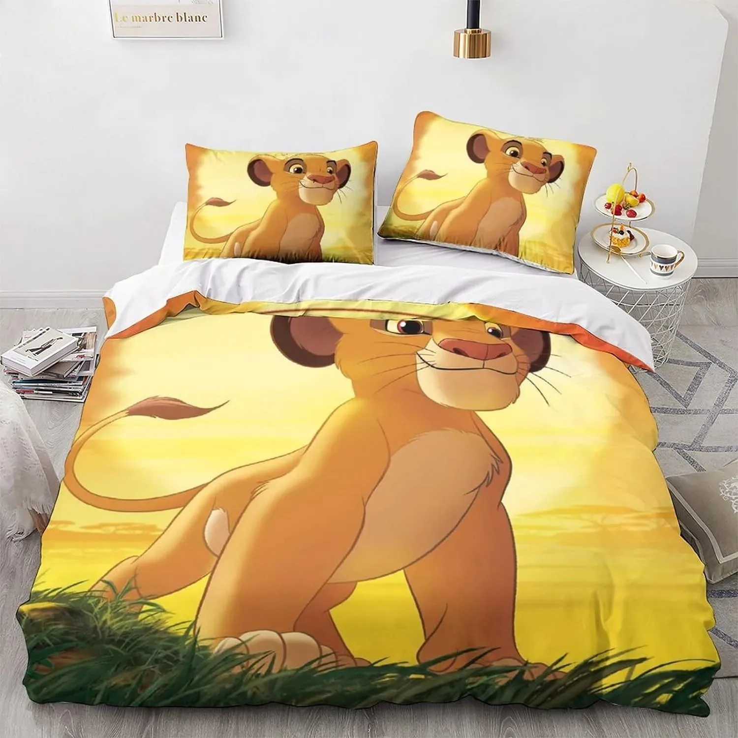 Disney Lion King Simba Duvet Cover Set,Bedding for Adult Kids Bed Set,Game Quilt Cover,Comforter Cover Bedding Set