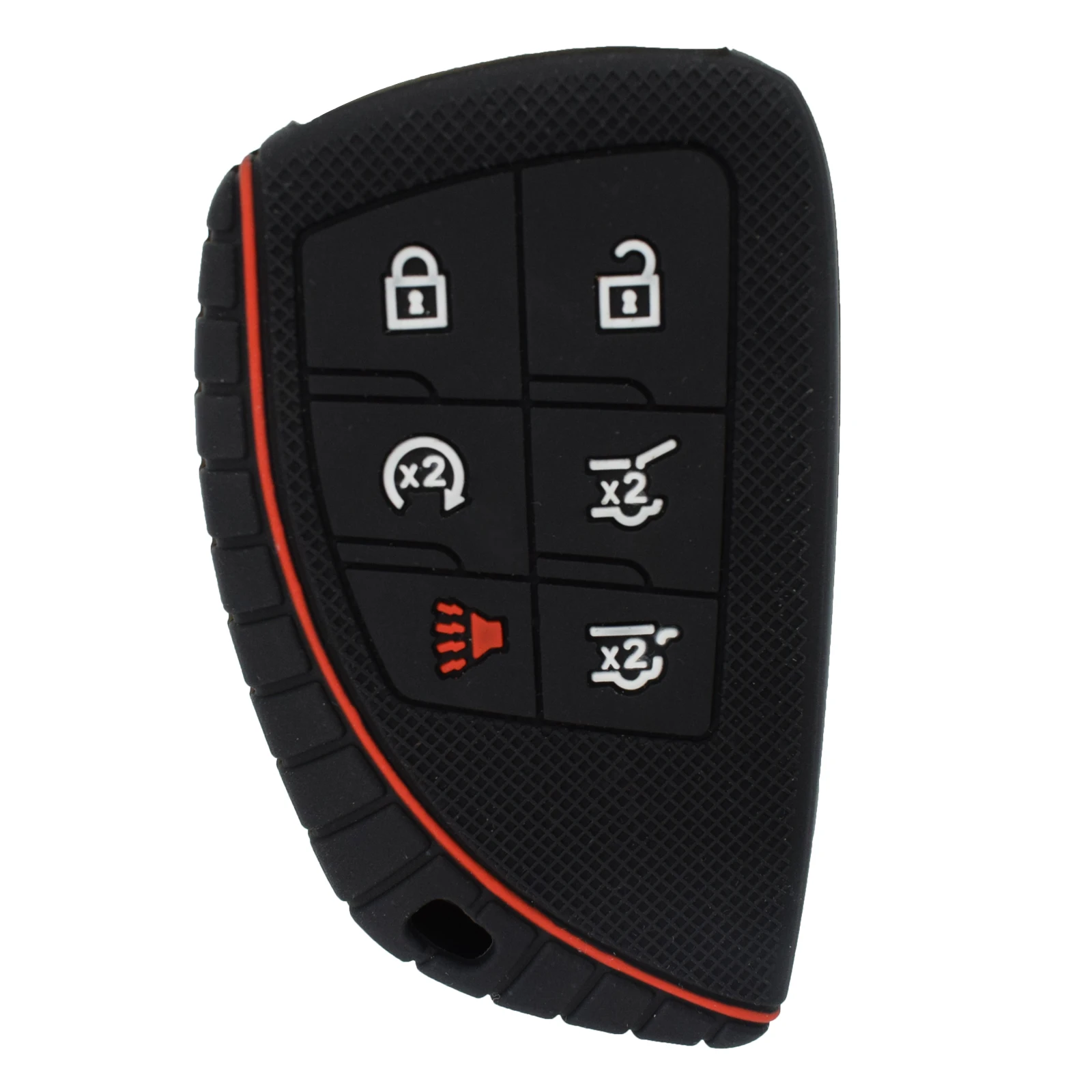 6 Button Silicone Remote Key Cover Case Fob Shell for Chevy Chevrolet Tahoe Suburban for GMC Yukon 2021 2022 Rubber Protection