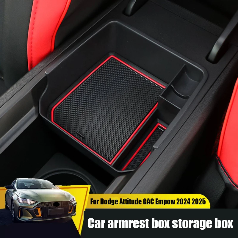 Caja de almacenamiento para reposabrazos de coche, caja de almacenamiento interior de material ABS para Dodge Attitude GAC Empow 2025